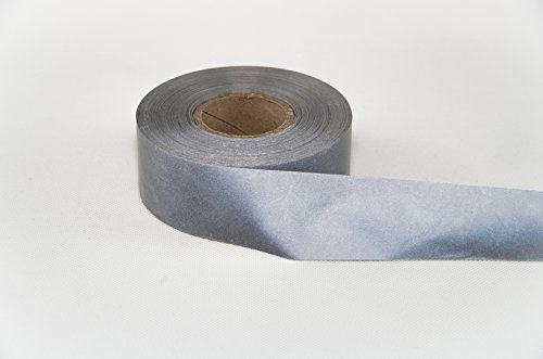 3 lfm, in grau, Reflektierendes Band zum Annähen – Reflektorband, 40 mm breit, Leuchtband zum Annähen, 3m - 2