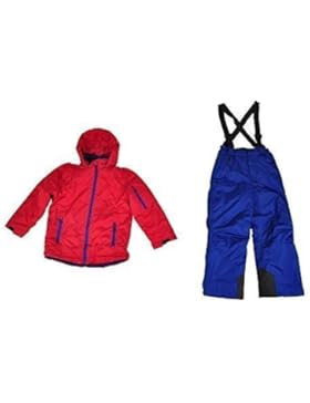 WindShell® 2tlg. Kinder Skianzug Schneeanzug Winteranzug Jacke + Hose Outdoor , Farbe:rot/blau;Größe:140
