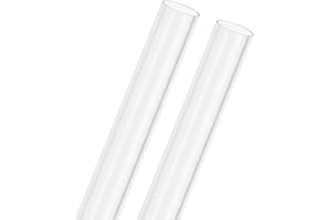 M METERXITY 2-Pack Clear Plastic Tube, 18mm[0.71"] ID x 20mm[0.79"] OD High Impact Rigid Polycarbonate Round Pipes for Water Plumbing/Lighting/Aquariums/Models, Plastic Tubing [305mm/12IN]
