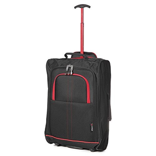 Preisvergleich Produktbild TB023-830 IATA zugelassener Kabinen-Trolley-Kasten schwarz / rot 55x35x20cm