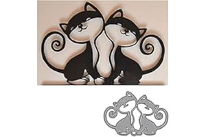 YunTrip Lot de 2 emporte-pièce en métal en forme de chats pour scrapbooking, gaufrage, photos, loisirs créatifs