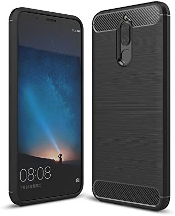 Case Huawei Mate 10 Lite Cover, Lonvipi Black Silicon Soft TPU Case Premium Anti Slip Scratch Resistant Case Back Protector Carbon Fiber Design Cover for Huawei Mate 10 Lite (5.9" Inch)