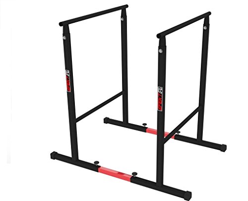 PROFI Dip Station Barren Dip Ständer 2 x Verbindungsrohr bis 280Kg ! Höhe verstellbar 108-120cm