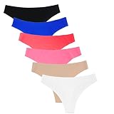 Rokery Tangas para mujer cintura baja Braga alta sin costuras microfibra...