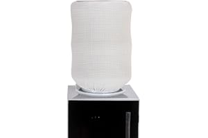 ZUYYON Water Dispenser Barrel Covers for 5 Gallon Water Bottle, Fabric Durable Water Cooler Dust Proof Covers For Decor, Reusable Furniture Standard Cover Protector For Home, Office (White)