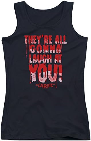 Carrie - Juniors Laugh At You Tank Top, XX-Large, Black