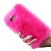 Produktbild Für iPhone 7 plus Hülle,Saingace LuxuxkristallBling Fall Winter-Warm Fluffy Villi-Pelz-Plüsch-Wolle Bling Hülle für iphone 7 plus 5,5 Zoll Case Cover (Hot Pink)