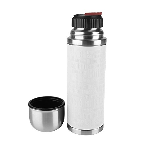 Emsa 515713 Isolierflasche, Mobil genießen, 500 ml, Safe Loc Verschluss, Weiß, Senator Manschette - 2