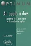 Image de An Apple a Day : L'essentiel de la grammaire et du vocabulaire anglais