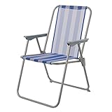 Silla plegable para camping clásica de hierro azul Garden - Lola Home
