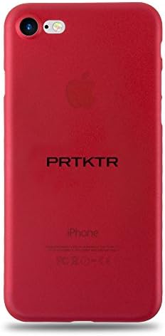 iPhone 7 Case [4.7 inch], PRTKTR® - Ultra Thin [Lightweight] Semi-Transparent [Red Cover] Extended Camera Bumper Protection [Perfect Fit] Precise Cut-Outs