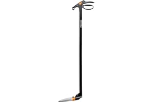 Fiskars Cisaille à gazon longue portée, Mécanisme Anti-bourrage Servo-System, Longueur: 100 cm, Lames en Acier/poignée et Manche en Plastique renforcé de fibre de Verre, Noir, GS46, 1000590