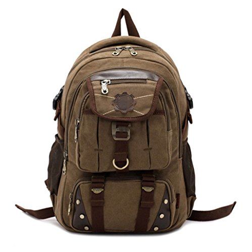Preisvergleich Produktbild Sucastle Im Freien Tasche Rucksack männlich Mittelschule Student Schul Schulter Computer Tasche Reisetasche Bergsteigen Tasche Sucastle Farbe: Khaki Größe: 42x31x13cm