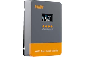 PowMr Régulateur de charge solaire MPPT 60 A 12 V 24 V 36 V 48 V pour voiture, régulateur solaire, entrée PV max 160 V 2800 W dans un système 48 V, convient pour batterie plomb-acide et lithium