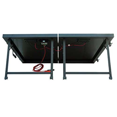 ECO-WORTHY 12 Volt 120 Watt Tragbarer, faltbarer Monokristallines Solar-Koffer mit schwarzem Rahmen - 5