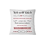 💟Dekokissen mit Aufdruck: Wir liefern Ihnen die Kissenhülle zusammen mit dem Innen-Kissen. Unsere Kissenhülle sind mit einem Reisverschluss versehen und somit abziehbar und waschbar. ✅ Größe: 40 x 40 cm ✅hohe Langlebigkeit und Farbbrillanz. ✅Perfektes Liebesgeschenk ✅Weihnachtsgeschenk ✅Geburtstagsgeschenk