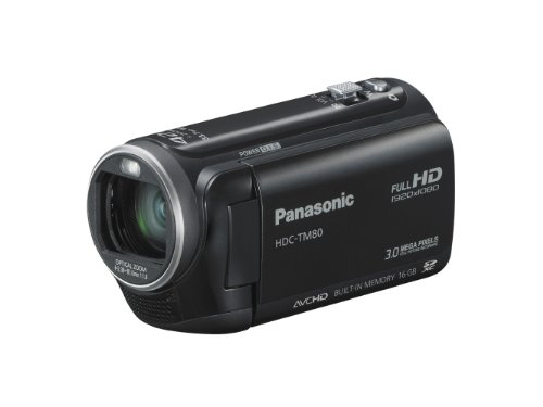 Panasonic TM80 Full HD Camcorder - Black (16GB Inbuilt Flash, x42 Intelligent Zoom, x37 Optical Zoom, Wide Angle Lens & iA + Face Recognition & New Hybrid OIS)