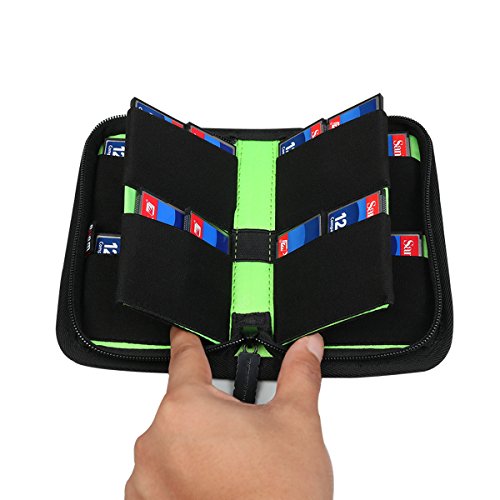 BUBM Tragetasche für Zubehör Speicherkarte Organiser Tasche Kartetasche für SD SDHC CF xD Kamera Speicherkarte mit 8 Steckplätzen - 7