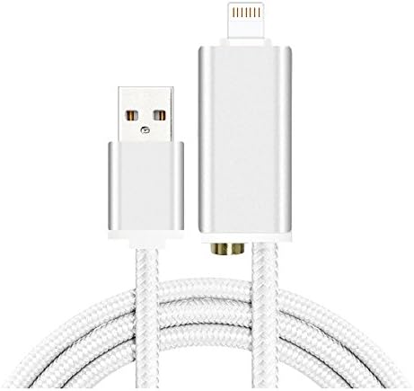 Micro USB Cable,ECVILLA 2 in1 Lightning Adapter for iPhone 7/ 7 Plus, Sync Charge Cable Cord Charger with Aluminum Connector,Charger and 3.5mm Earphone Jack Cable Adapter (Silver)