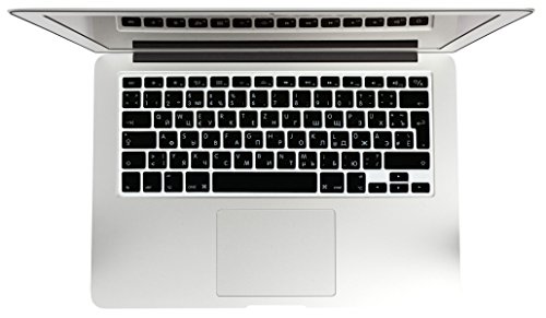 Russische / Deutsche Silikon Abdeckung für MacBook, Air-& Pro Tastatur, Wireless-Tastatur, EU-Enter – SCHWARZ - 2