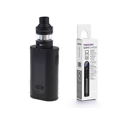 Preisvergleich Produktbild Authentisches Eleaf INVOKE 220W Kit Ello T Elektronische Zigaretten Kit (Schwarz) mit PEACEVAPE 18650 Batterie USB Ladegerät