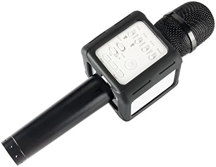Wireless/ Speaker Karaoke Microphone With Accompaniment Function Micgeek Q9S+ Mini Cellphone Handheld Karaoke Player Male/female Sound Interchange Karaoke MIC Machine for Home KTV (Black)