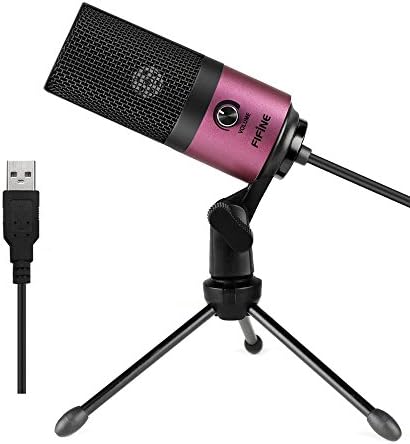USB Wired Computer Microphone/MIC, Metal Home Studio Condenser Recording Mike High Quality/Computer/Stand, Plug &Play For PC, Tablet, Phone To Chatting, YouTube Recording (Windows, Linux, Mac OS)