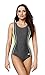 Ladies Women One Piece Swimming Costume Removable Cups Shaping Bust Swimwear with Lining