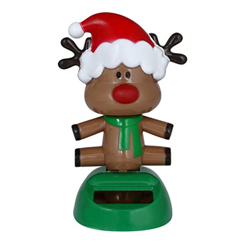 Preisvergleich Produktbild Malloom® Neue Solarbetriebene Tanz Weihnachten Swinging Animierte Bobble Tänzer Spielzeug Auto Dekor (G)