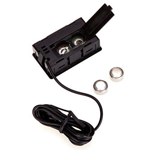 IDEALEBEN LCD Thermometer Digital -50℃ bis +110℃ Digitalthermometer Temperatur Messer mit Saugnapf (2m Kabel) - 5
