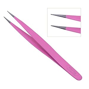 Professional Eyebrow tweezer Pointed plucker hair remover Tweezerette (ORANGE) - Image 3