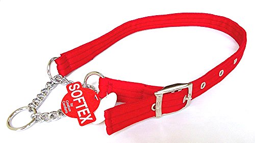Big-Giant-Dog-Softex-Half-Check-Collar-fully-opening-Black-Red