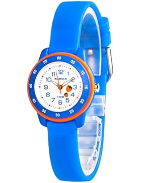 Kleine Mädchen XONIX Armbanduhr Erdbeeren analog WR100m, K99F03L/4