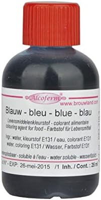 Food Colouring Liquid - Blue 25ml - Colouring agents for food | Edible Liquid Colouring | for colouring cakes, biscuits, drinks, past
