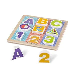 Melissa & Doug Abc-123 Chunky Puzzle Wooden