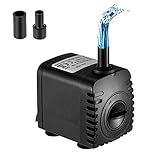 Un botón para controlar el cadual de agua,puede ajustar caudal que necesita.viene con dos boquillas(12/8mm),1.5m de longitud de cable,el tamaño es 55 x 43 x 50mm,tiene un cuerpo portátil,se aplica para acuario pecera,estanque y fuente, muy práctico
