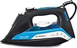 Bosch TDA5080GB Steam Iron with SensorSecure, 3000 W - Black/Blue