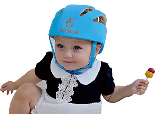 ELENKER Adjustable Baby Toddler Safety Helmet Hat Head Protection Blue
