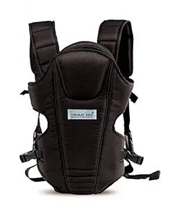 Ineffable Baby Carrier Bag in 3-in-1 Ergonomic Adjustable Sling Kangaroo Design with Carrying Basket for Front & Back Use for Infant Child and Mother Travel - 0 to 2 Year (Black)