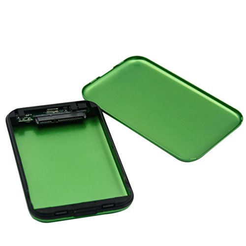 USB 3.0 2.5 Zoll SATA externe Festplatte HD Hart Laufwerk Gehäuse Schale Tasche Grün - 5