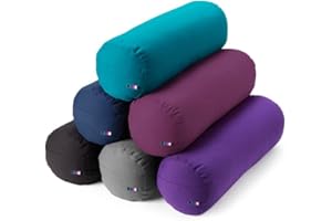 Yogamatters Organic Cotton Bolster | Removable Washable Cover | Yoga Bolster Cushion for Restorative Yoga and Meditation