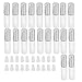 Silver Transparent 1.2ML Empty Plastic PET Clear Lip Gloss Tube Lip Balm Bottle Container Pack of 20