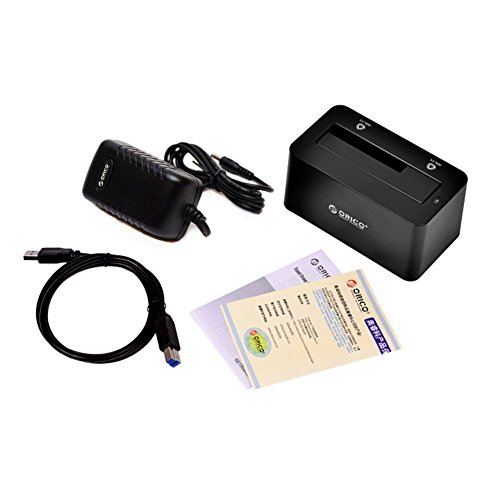 ORICO USB 3.0 Externe Festplatten-Dockingstation für 2,5 / 3,5 Zoll SATA III SSD und HDD – UASP für SATA 6 Gbps - 8