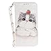 Produktbild Chreey iPhone X Hülle, Brieftasche Case 3D PU Leder Handyhülle mit TPU Innenschale Kartenfächer Magnetverschluss Schutzhülle, Haustier Katze