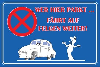 Parkverbot Parken verboten Schild Schilder -54- Privatgrundstück 29,5cm * 20cm * 2mm, ohne Befestigung - 7