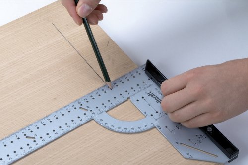 Wolfcraft 5205000 Universalwinkel, Länge 300 mm mit wechselbarem Kunststoffanschlag 200 x 300 - 4