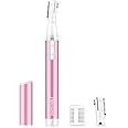 Upgraded Eyebrow Trimmer, Funstant Precision Facial Hair Trimmer for Women Battery-Operated Electric Eyebrow Razor with Comb No Pulling Sensation Painless for Face Chin Neck, Upper-Lip, Peach-Fuzz