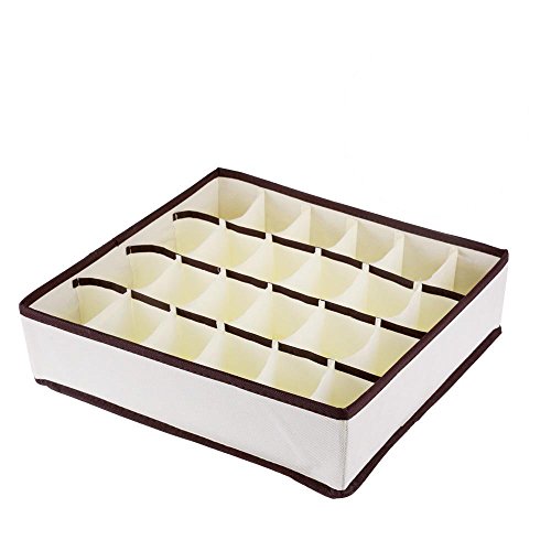 LemonBest® Schubladenunterteilungen Kleiderschrank Veranstalter Bra Unterwäsche Aufbewahrungsboxen (24 Cell)