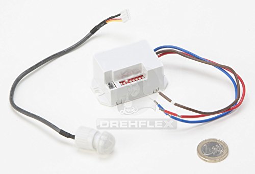Preisvergleich Produktbild Drehflex® Mini PIR-Bewegungsmelder zum Einbauen, 240Volt, LED geeignet