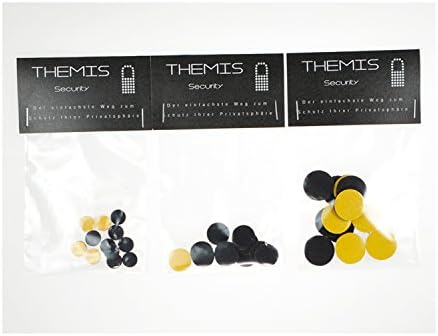 KAMKOVER from THEMIS Security – 12 pieces a 10mm + pieces a 15mm + pieces a 20mm - To cover camera lenses for laptops, webcams, tablets,